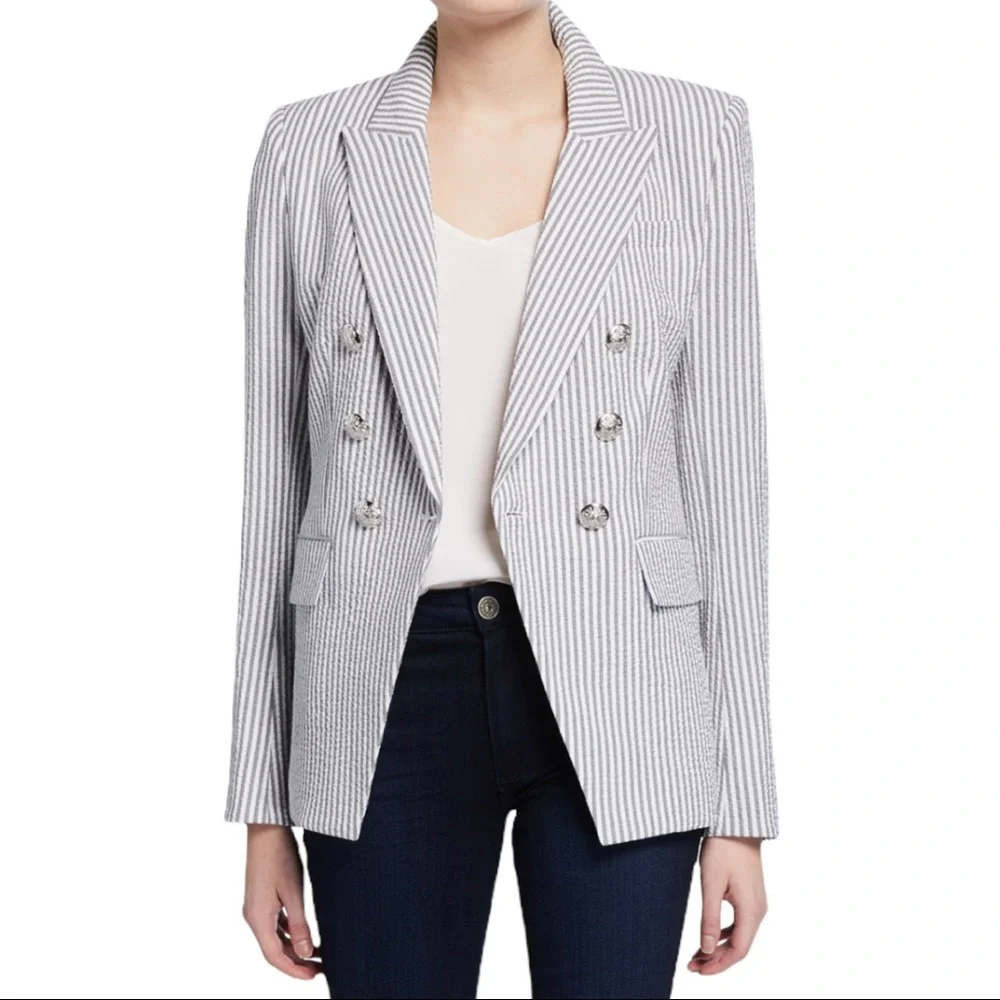 Veronica Beard Striped Miller Dickey Jacket | 10
